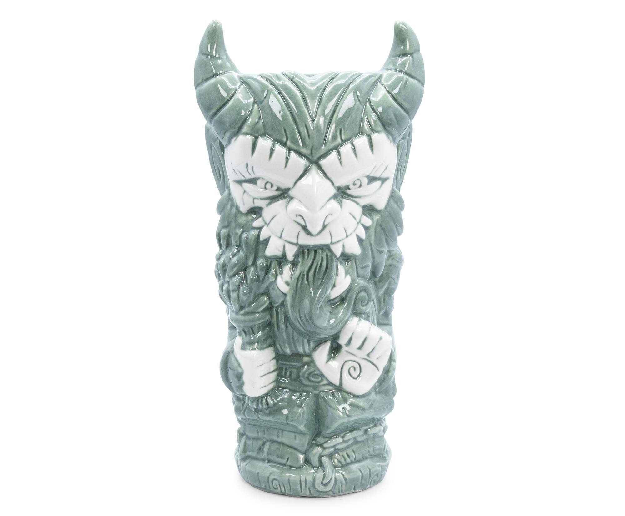 Front. Toynk - Geeki Tikis Krampus Ceramic Mug | Holds 18 Ounces - Green.