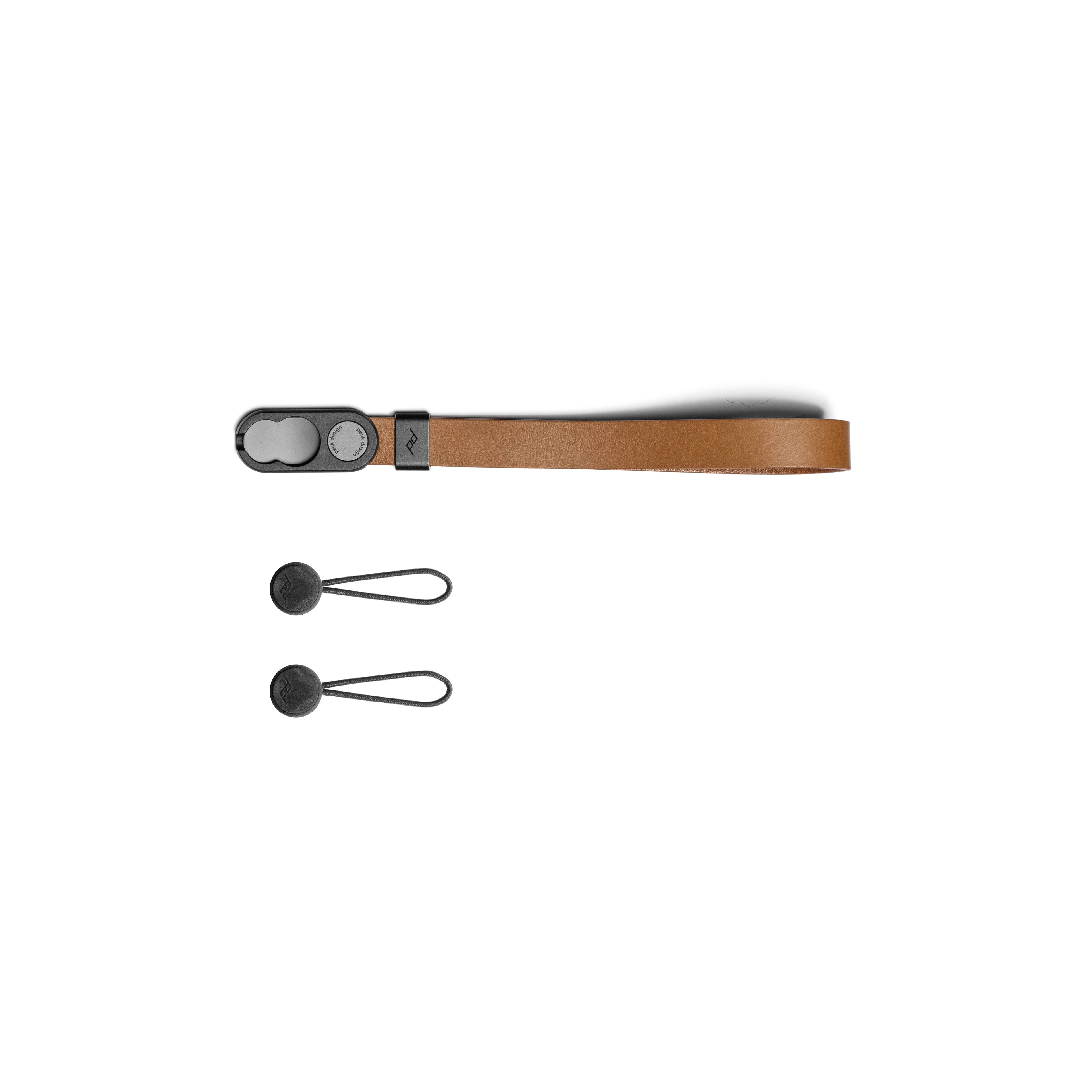 Left. Peak Design - Cuff Leather Camera Strap Wrist Tan - Tan.