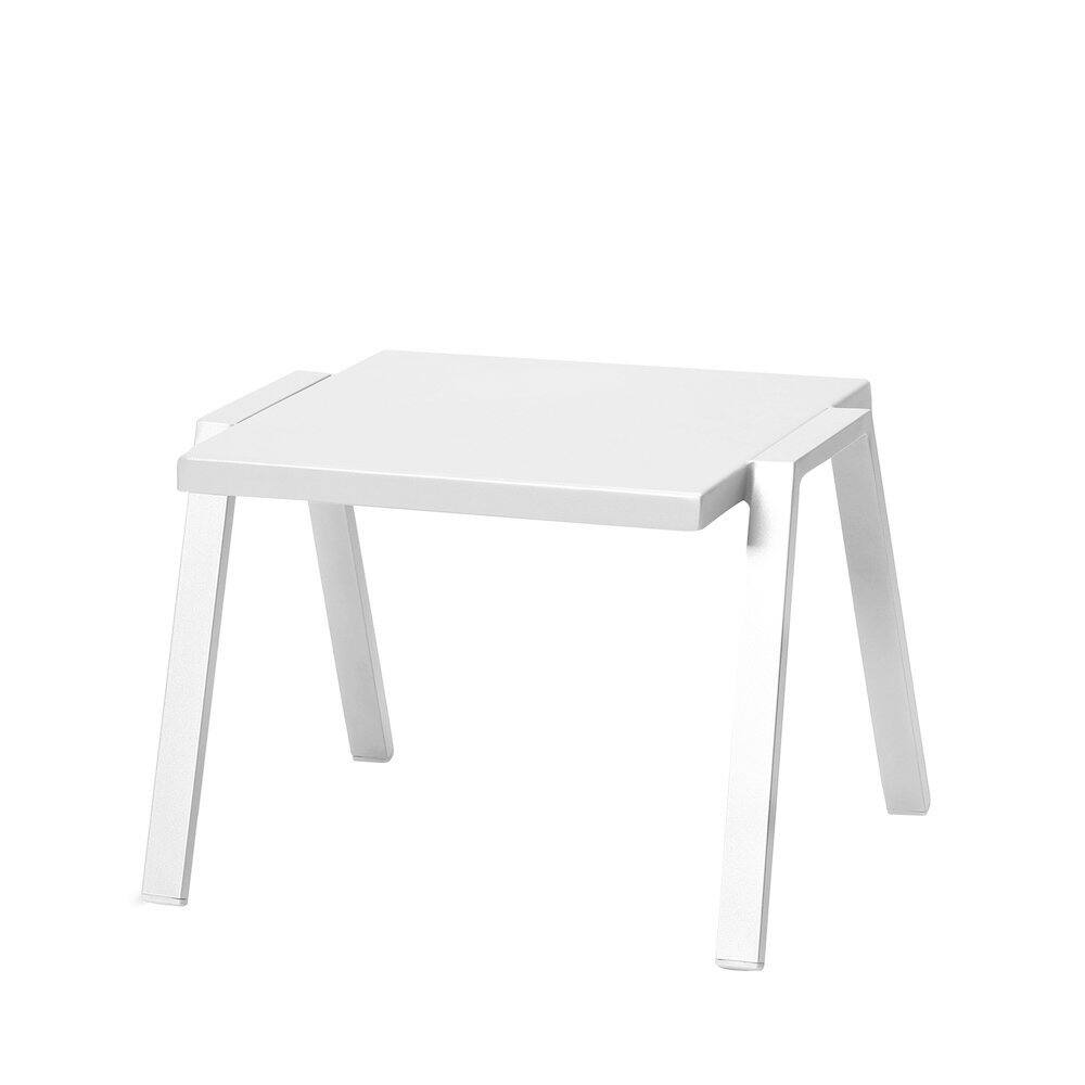 Angle. Panama Jack Outdoor - Panama Jack Mykonos End Table with Glass - White.