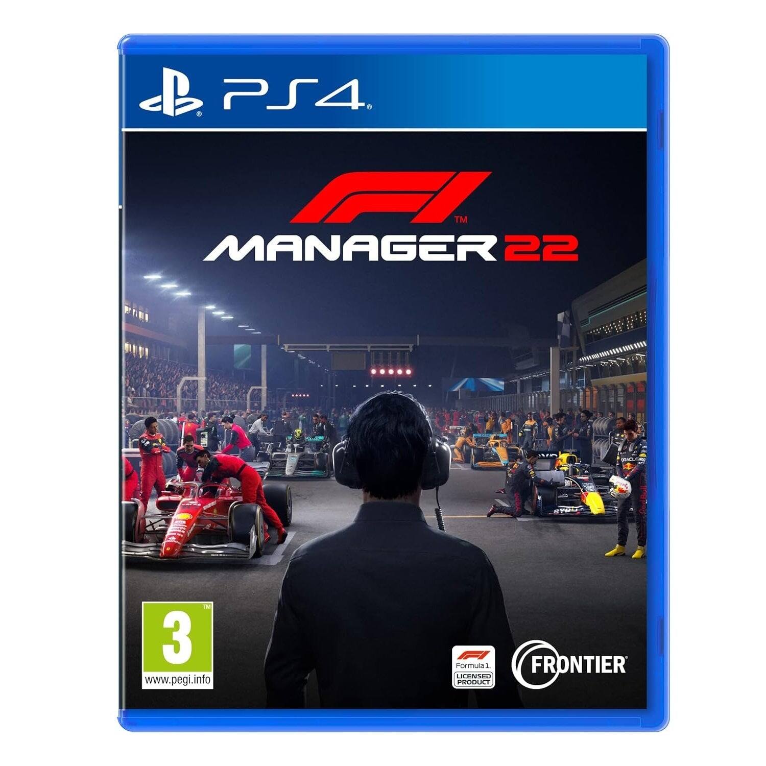 PS4  
F1™ MANAGER 22  
www.pegi.info  
Formulai 1 LICENSED PRODUCT  
FRONTIER - E (Everyone)