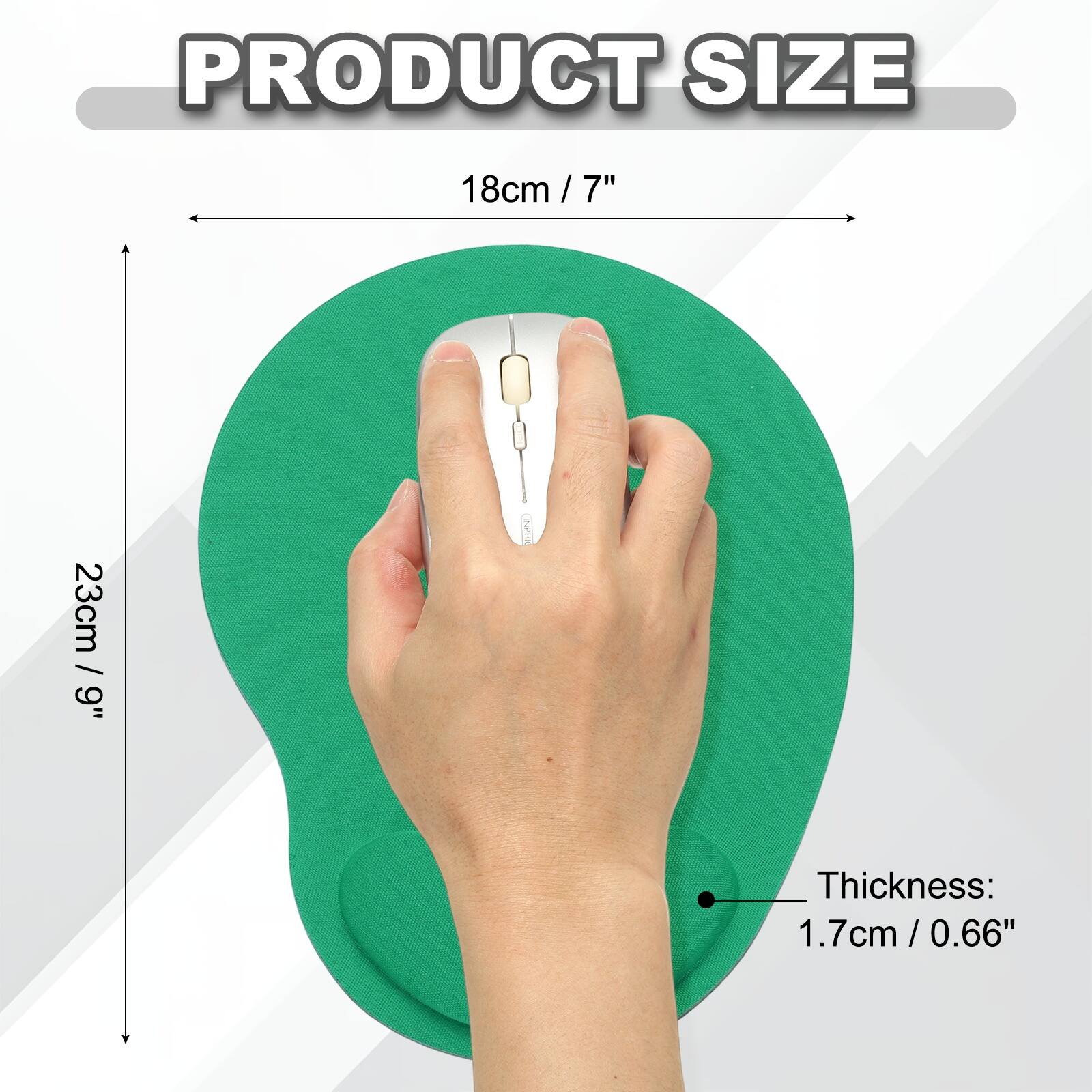 PRODUCT SIZE  
18cm / 7"  
23cm / 9"  
Thickness: 1.7cm / 0.66"