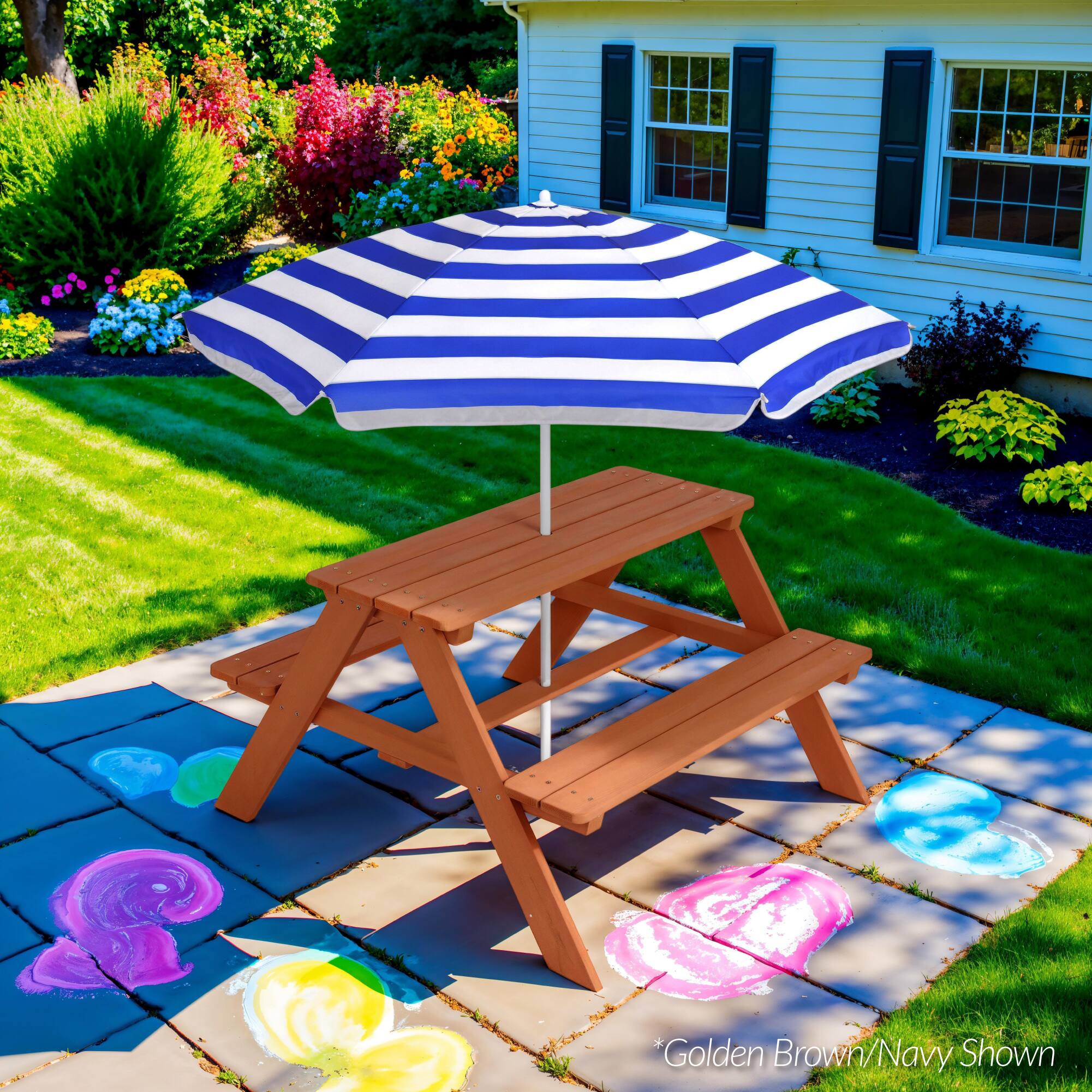 Golden Brown/Navy Shown