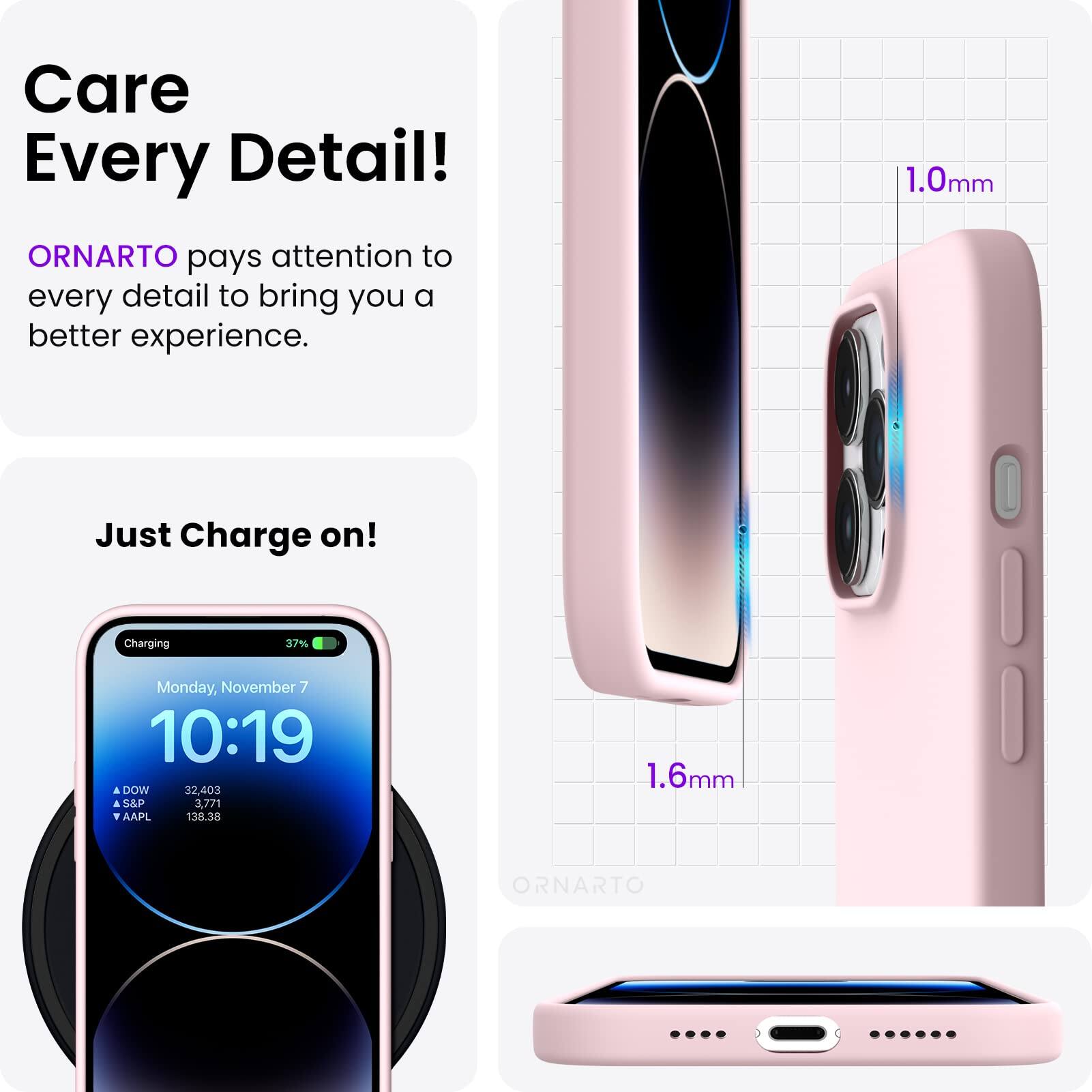 Care Every Detail!  
ORNARTO pays attention to every detail to bring you a better experience.  

Just Charge on!  
Charging 37%  
Monday, November 7  
10:19  

DOW 32,403  
S&P 3,771  
AAPL 138.38  

1.0mm  
1.6mm