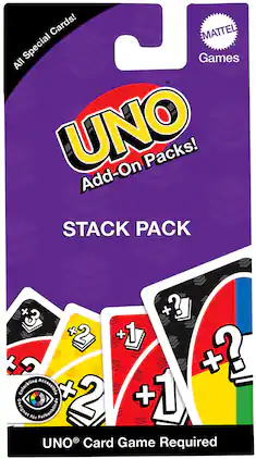 Mattel - Games - Uno Add-On Packs, Stack Pack - Collectibles - Multicolor