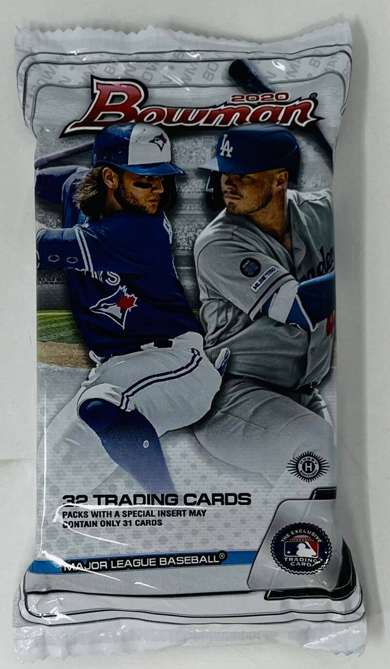 M B V Vde WM BOW 1 AN POWN 2 40 2020 Bowman LA d MLBIT50 TI50 de HOR H CONO 32 TRADING CARDS PACKS WITH A SPECIAL INSERT MAY CONTAIN ONLY 31 CARDS MAJOR LEAGUE BASEBALL THE EXCLUSIVE