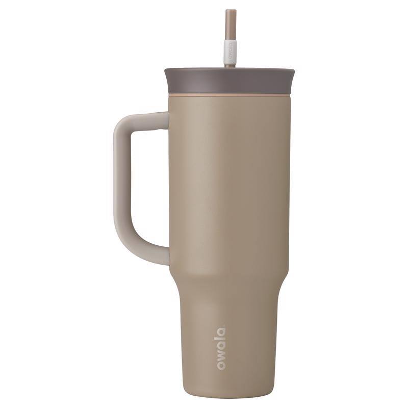 Front. Owala - 40 oz BPA Free Insulated Straw Tumbler - Down to Earth.