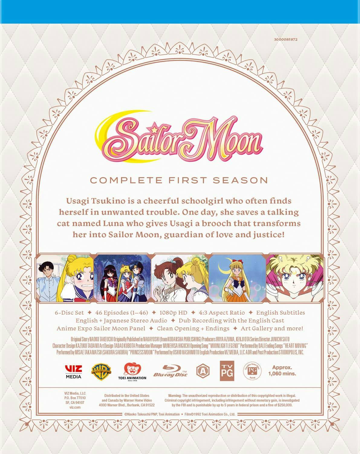 Back. Sailor Moon: Series 1 (Box Set) [Blu-ray].