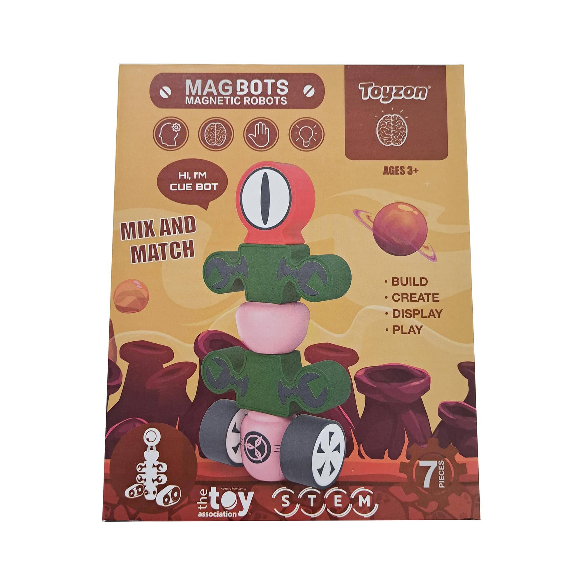 Brand Partners Group - Toyzon MagBot 7 Piece Magnetic Robot Building Set | Cue Bot - Red price history on PriceWatchPro