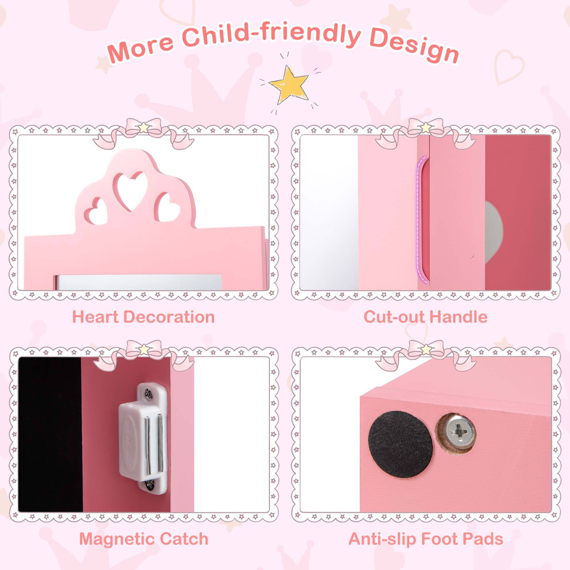 More Child-friendly Design

Heart Decoration
Cut-out Handle
Magnetic Catch
Anti-slip Foot Pads