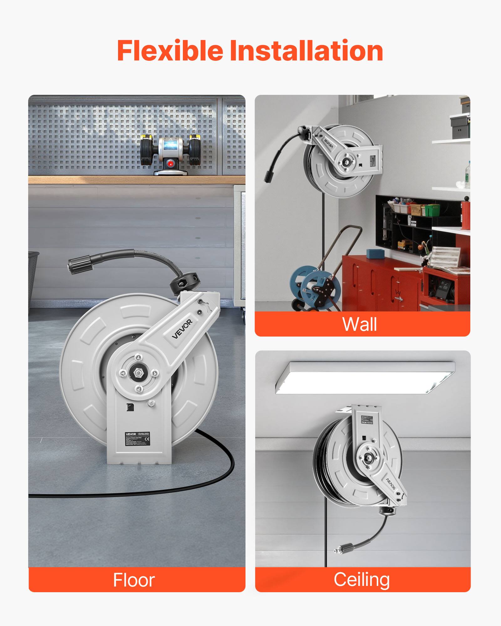 Flexible Installation

- Wall
- Floor
- Ceiling