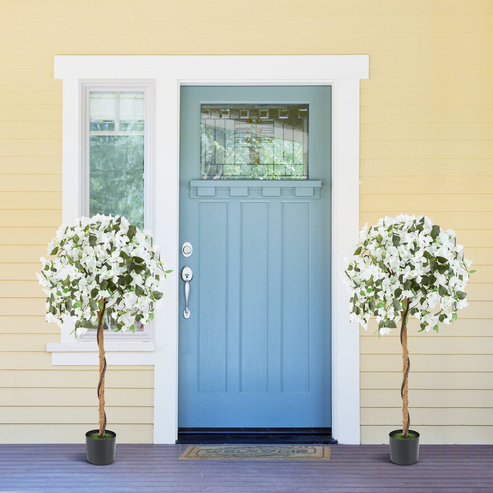 Alt View 9. Gymax - Gymax 53'' Artificial Azalea Tree Faux Floral Plant w/ Red Azalea Flowers Nursery Pot - Green, Red.