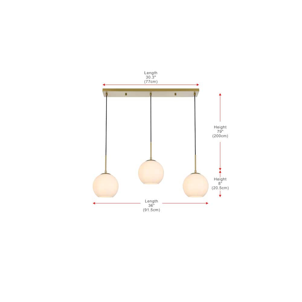 Living District - Baxter 36 Inch Pendant Frosted White Shade in Satin Gold - Satin Gold And Frosted White price history on PriceWatchPro