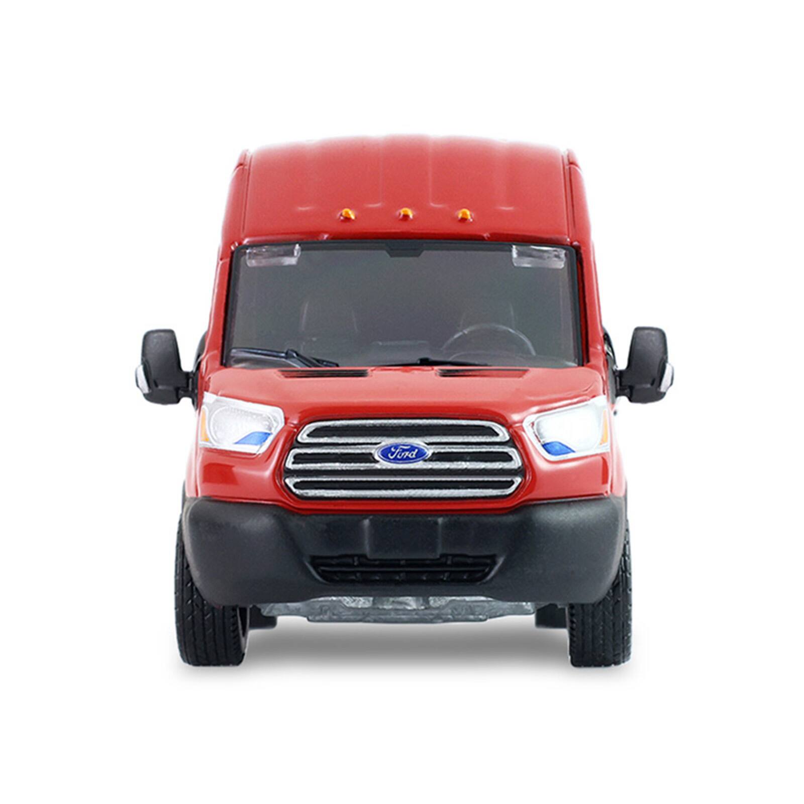 Alt View 3. Greenlight - 2019 Ford Transit LWB High Roof Van Red with Car Jack and Battery 1/64 Diecast Model Car by Greenlight.