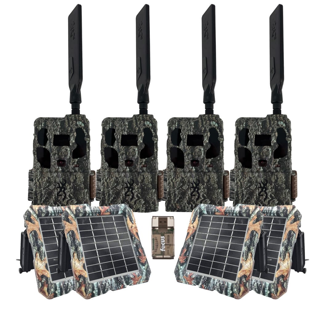 Browning - Trail Camera Defender Wireless Pro HD AI 46MP and Solar Power 4 Pack