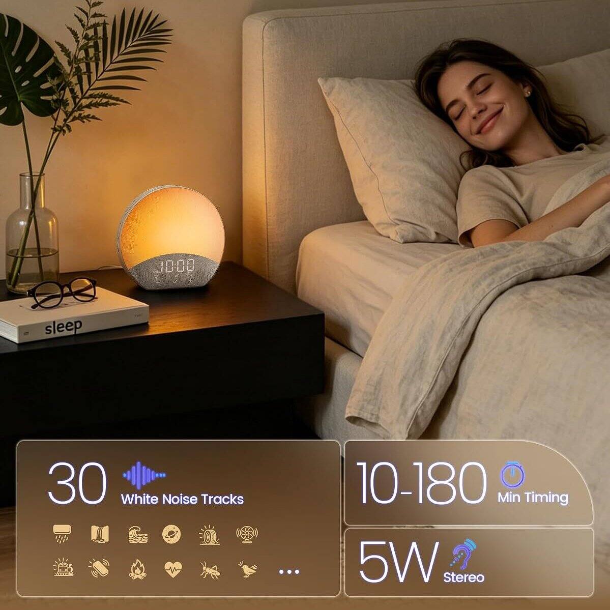 10:00
sleep
30 White Noise Tracks
10-180 Min Timing
5W Stereo