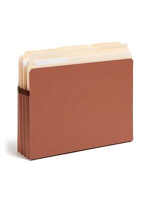 Alt View 1. Smead - SuperTab Recycled Reinforced File Pocket, 3" Expansion, Letter Size, Redrope, 25/Box - Redrope.