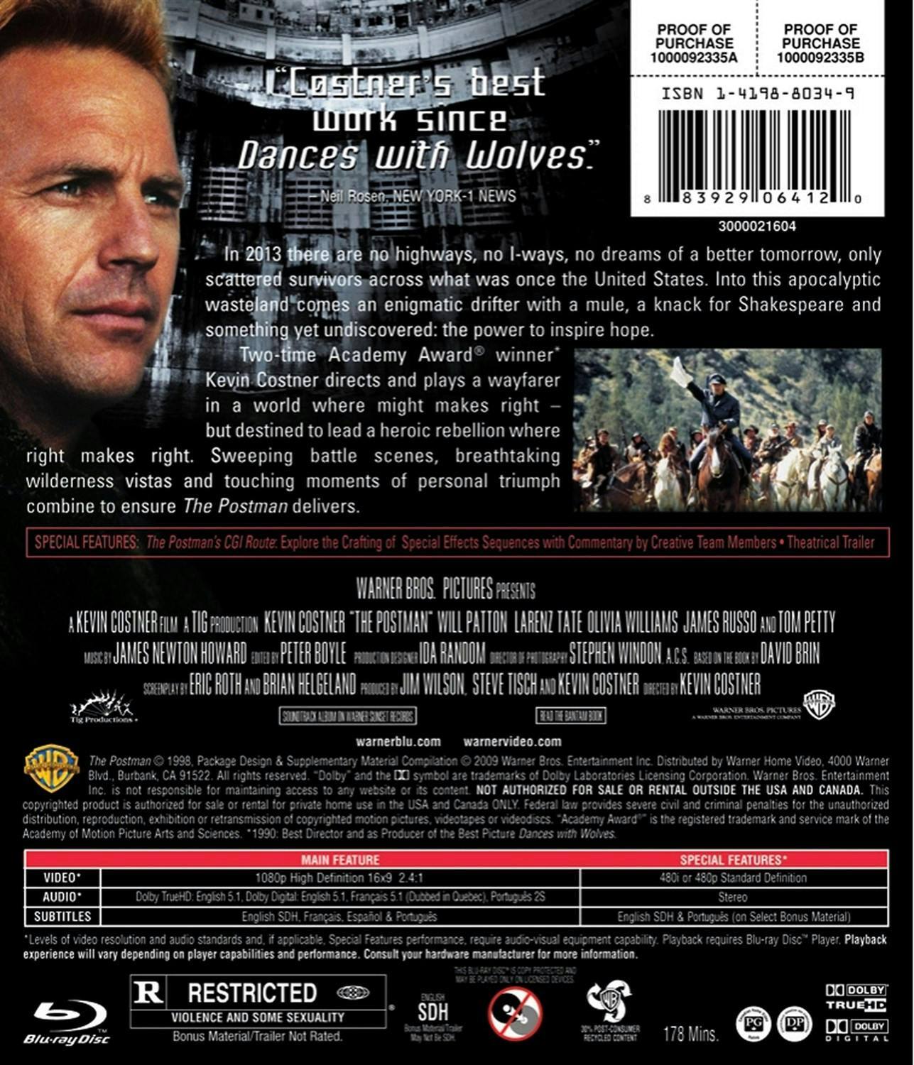Back. The Postman [Blu-ray].