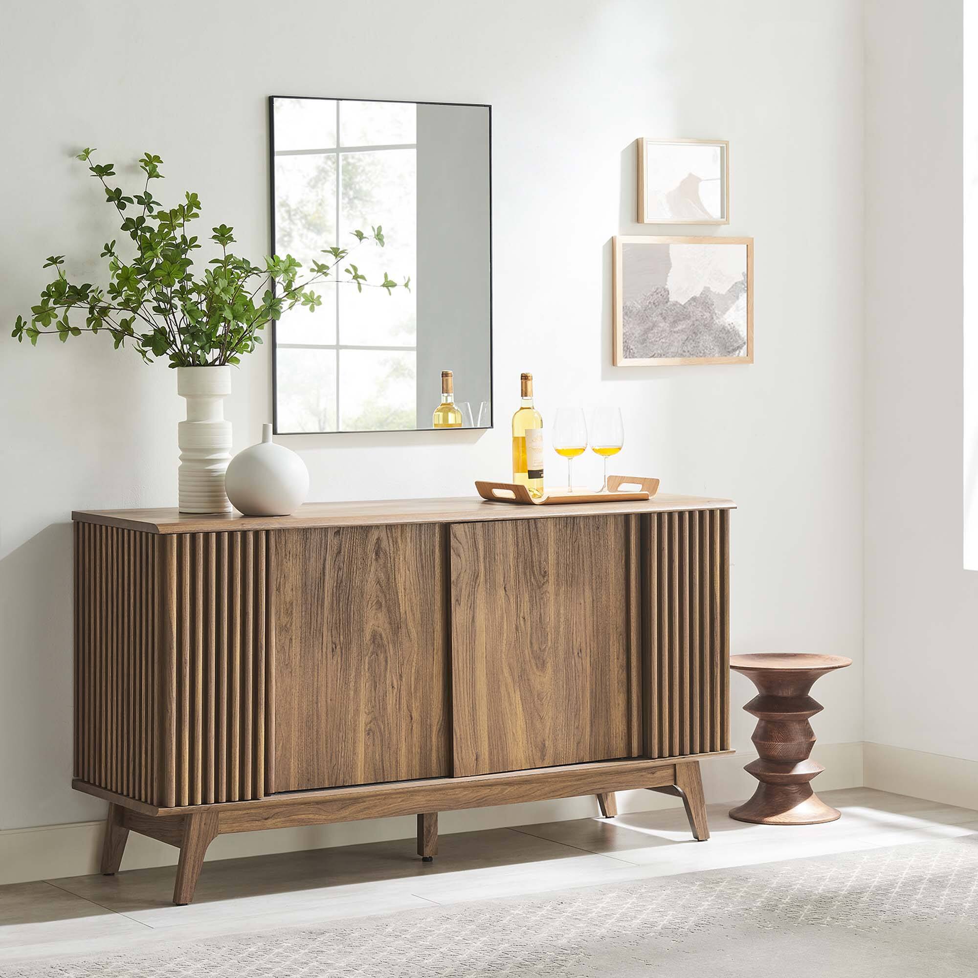 Front. Modway - Eudora Sideboard by Modway - Walnut.