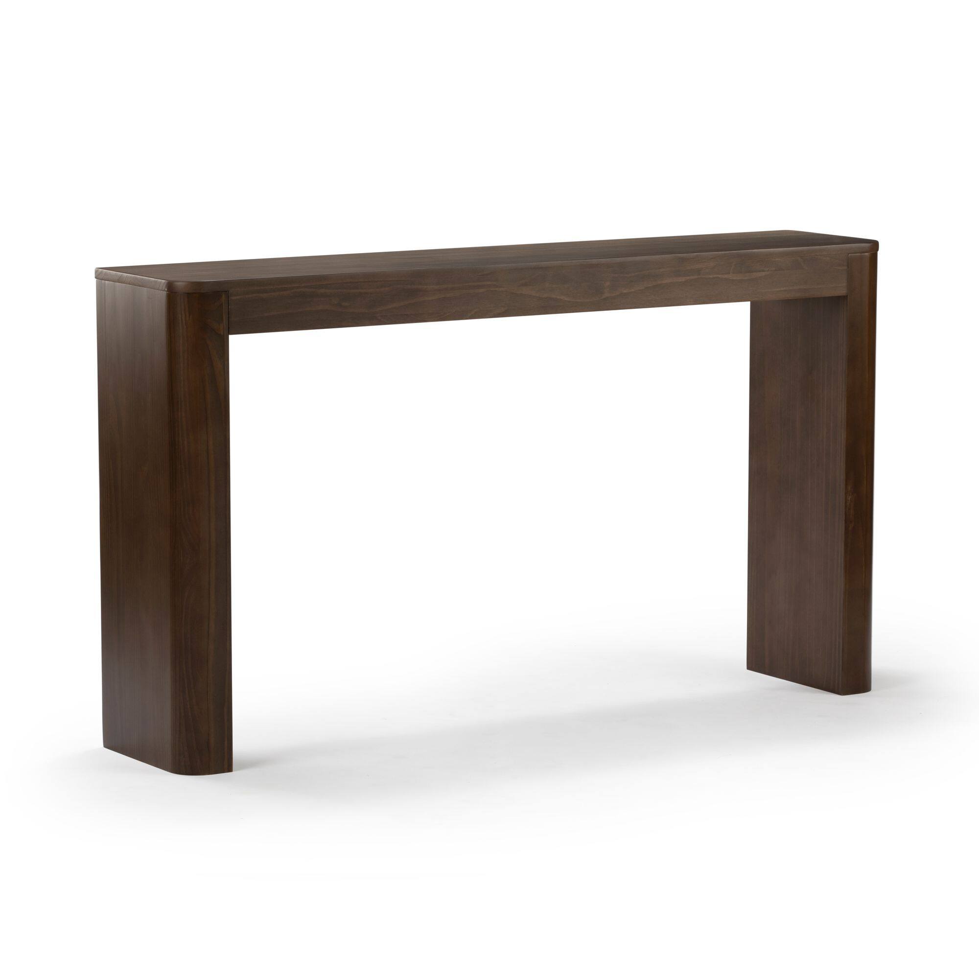 Alt View 2. Plank+Beam - Contour Console Table (56in / 1420mm), Walnut - Walnut.
