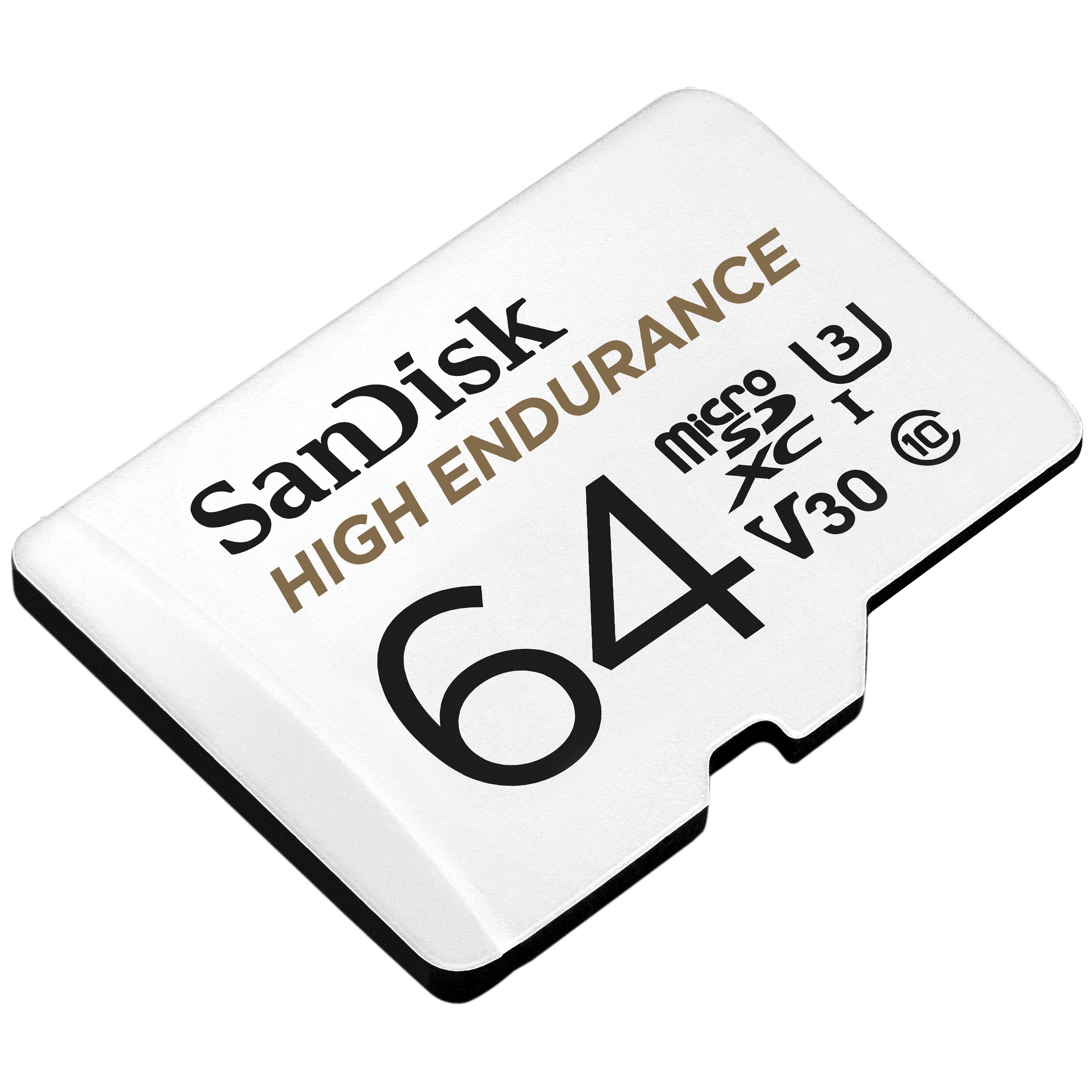 SanDisk HIGH ENDURANCE  
microSDXC I  
64GB  
V30