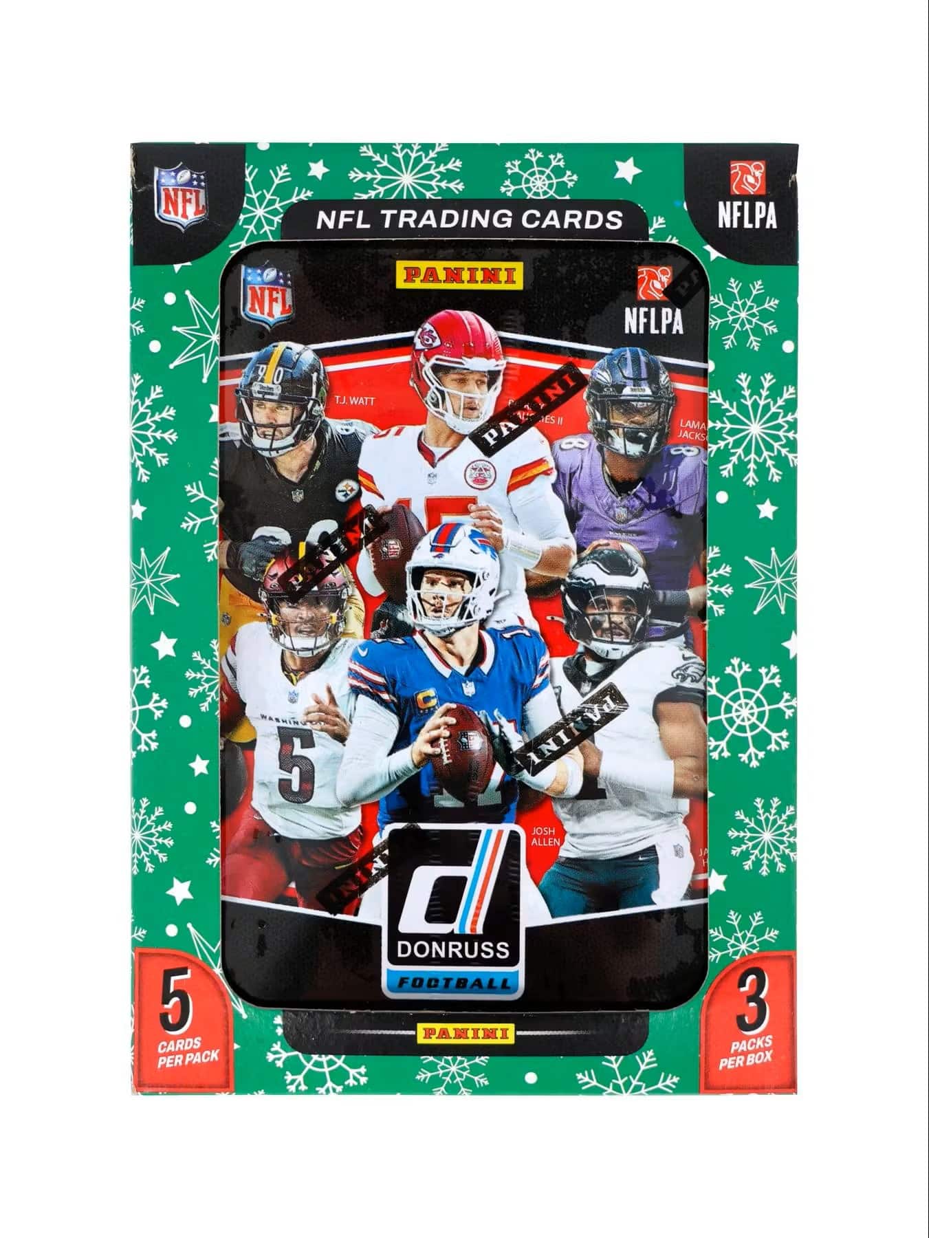 Panini - 2025 Donruss Football Winter Holiday Tin Trading Card Box (3 Exclusive Press Proof Purple Cards Per Tin) price history on PriceWatchPro
