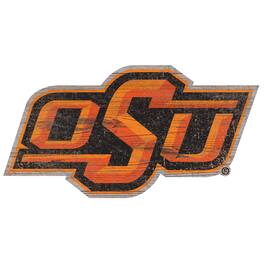 Fan Creations - Oklahoma State Cowboys Distressed Logo Cutout Sign - Multicolor