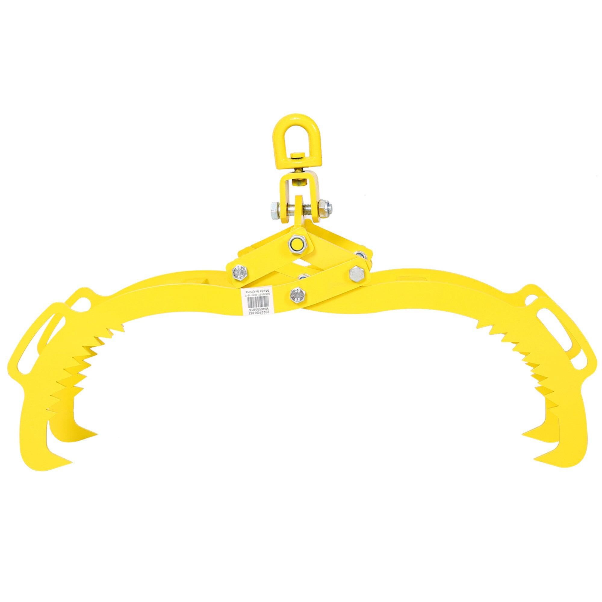 Alt View 2. Boyel Living - 28 in 4 Jaw Solid Steel Yellow Wood Log Lifting Clamp Grab.