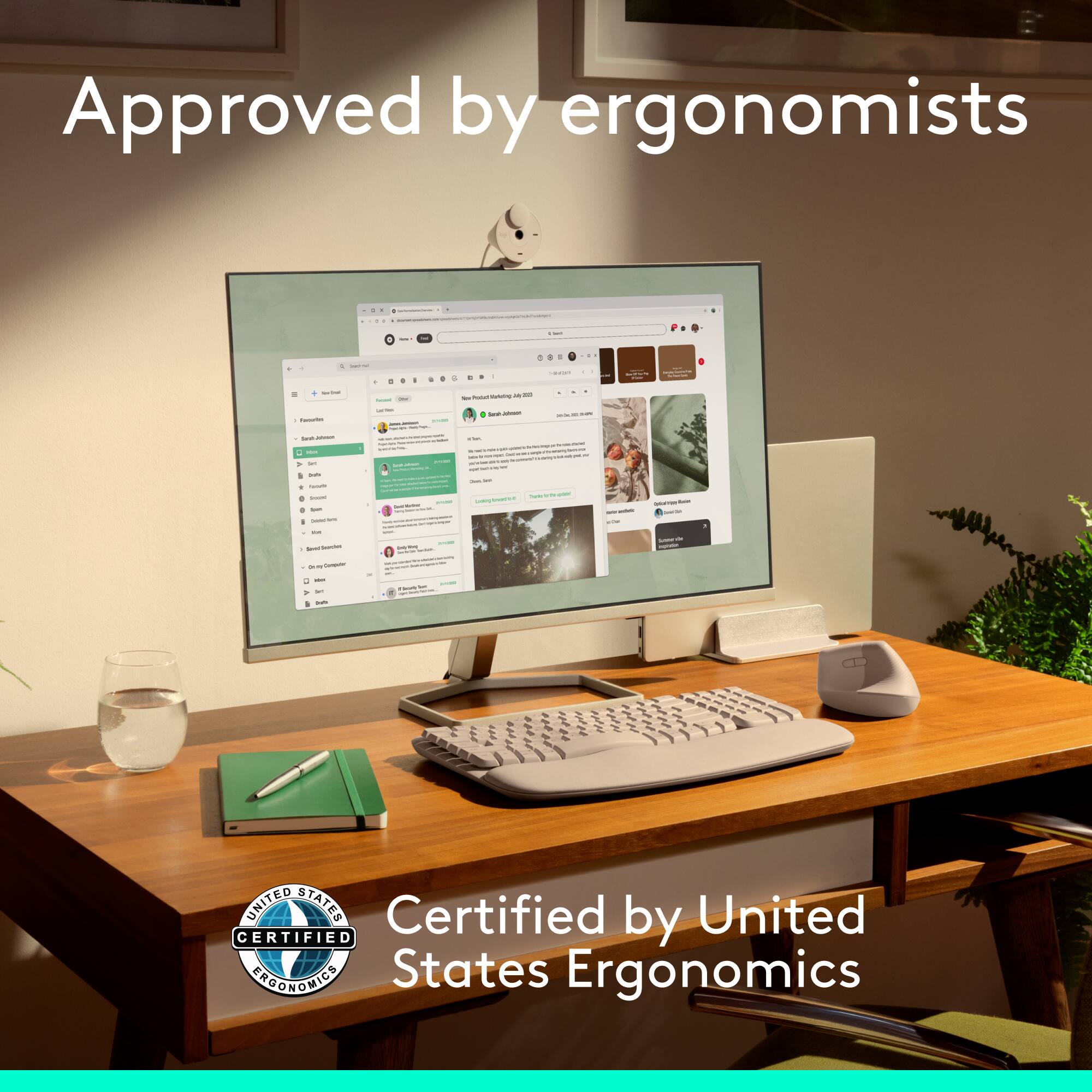 Approved by ergonomists  
Certified by United States Ergonomics