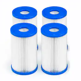 HQRP - 4-pack 5 x 2.5 inch 20 Micron Cold Plunge Sediment Water Filter Cartridges, for Ice Bath, Ice Pod, Plunge Tub, Spa, Pool