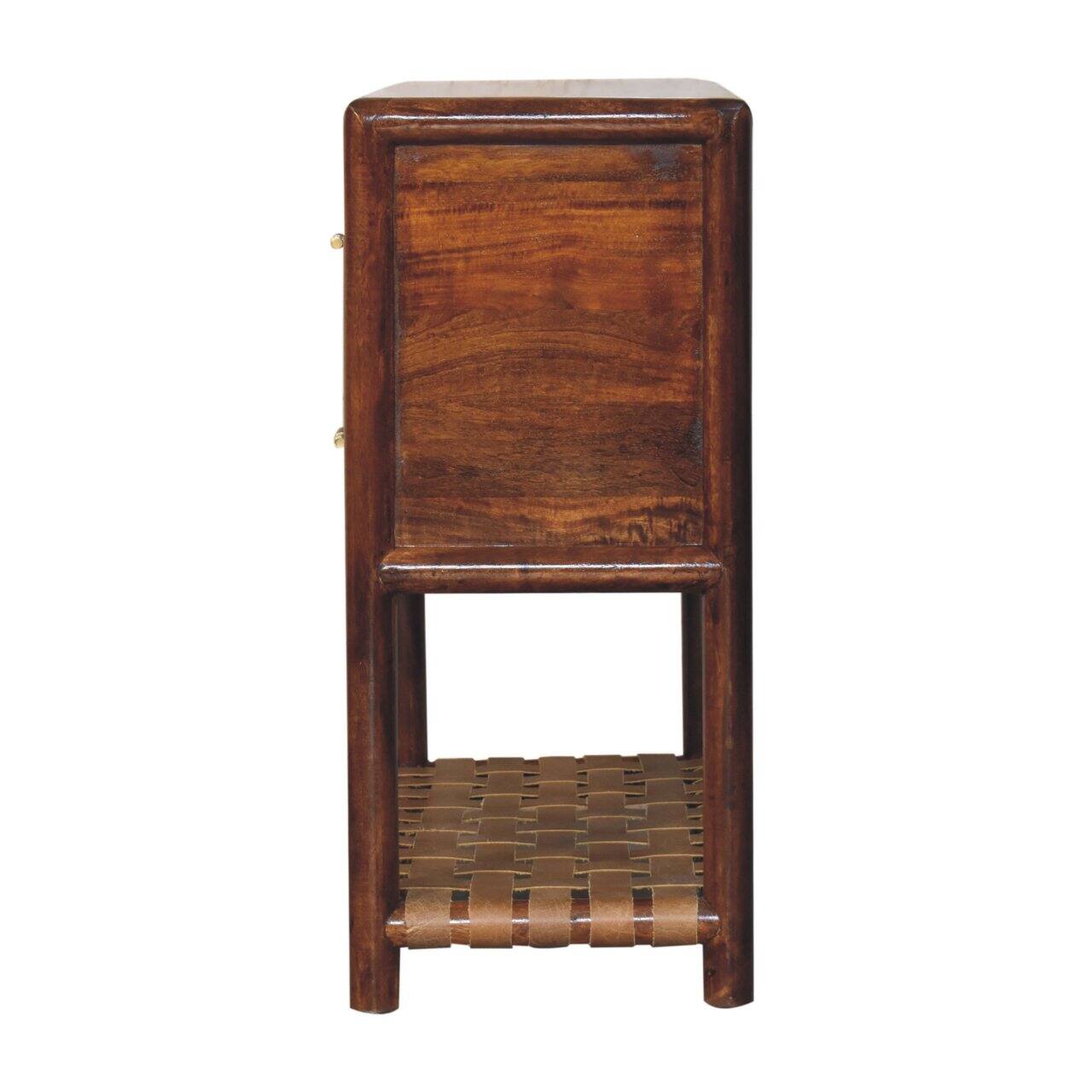 Alt View 4. Artisan Furniture - Artisan Furniture Solid Wood Regency Woven 2-Drawer Nightstand - Chestnut.