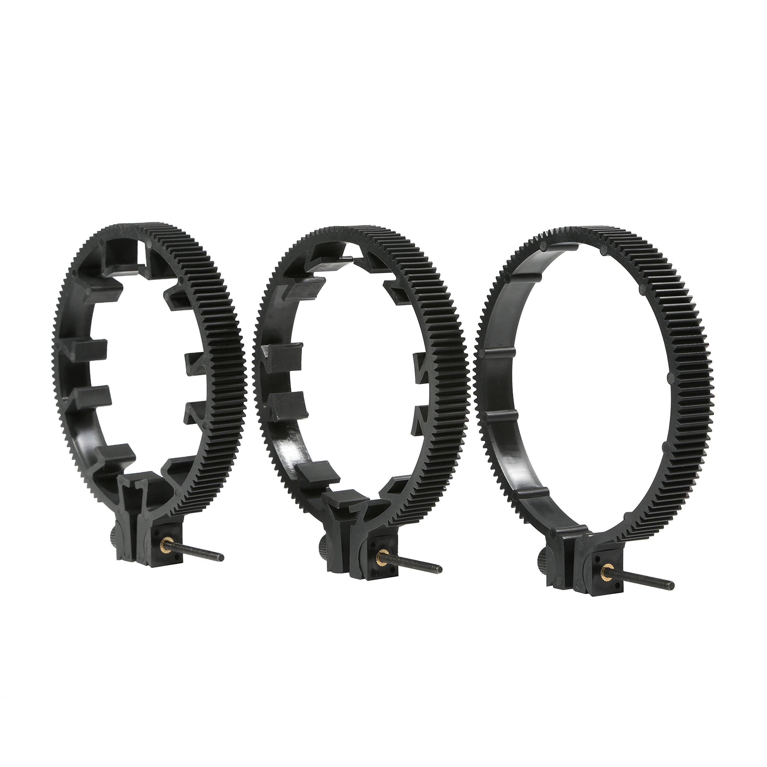 Front. MOVO - Movo FR3 Adjustable 3-Piece Follow Focus Ring Gear Set - Includes 65mm, 75mm and 85mm Lens Rings.