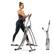 Front. Sunny Health & Fitness - Smart Air Walk Elliptical Trainer, Foldable Low-Impact Glider with SunnyFit App for Workouts & Progress Tracking - Light grey.