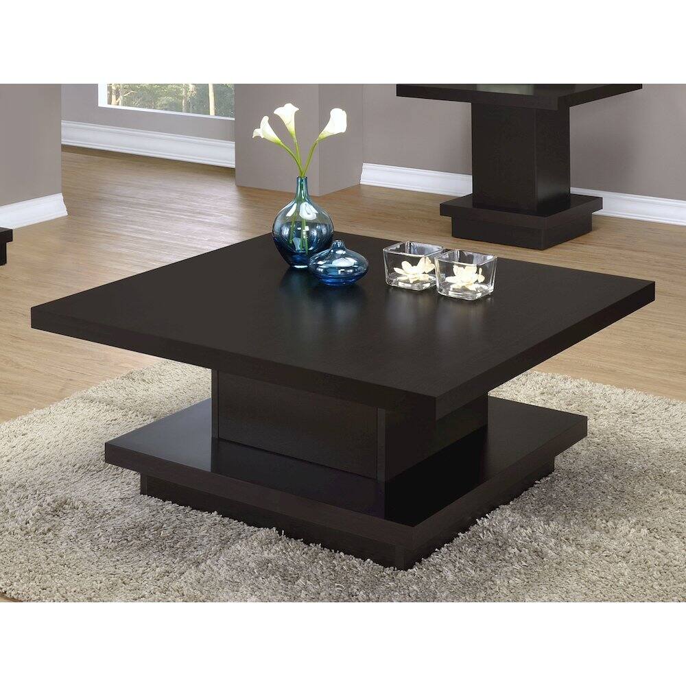 Alt View 5. Coaster Co. of America - Reston Square Engineered Wood Coffee Table Cappuccino - Brown.