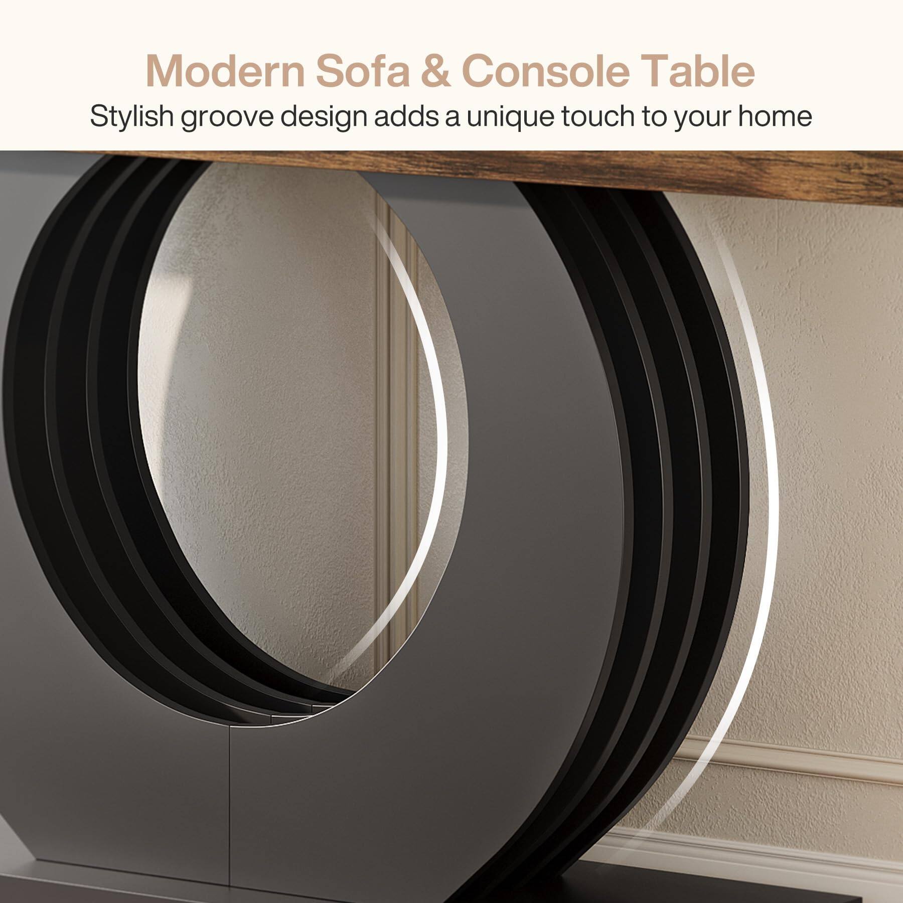 Modern Sofa & Console Table  
Stylish groove design adds a unique touch to your home