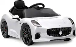 Homhougo - 12V Licensed Maserati GranCabrio Kids Ride On Car with Remote - White