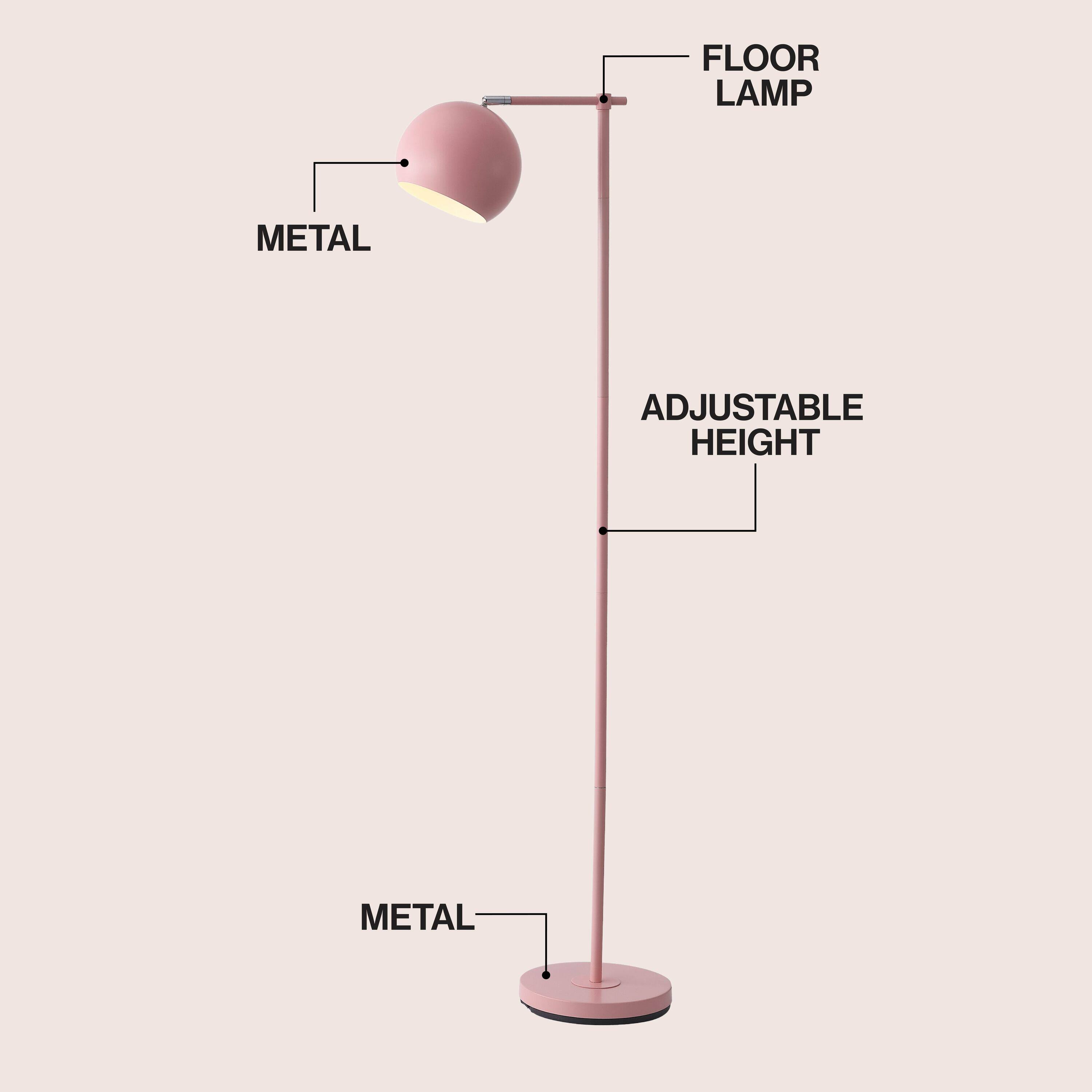 FLOOR LAMP
METAL
ADJUSTABLE HEIGHT
METAL