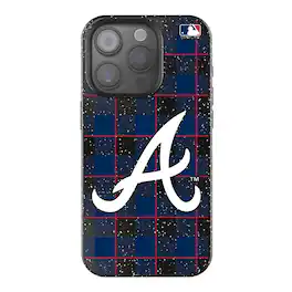 Keyscaper - MLB - Atlanta Braves Plaid Bling iPhone Case - 16 - Black