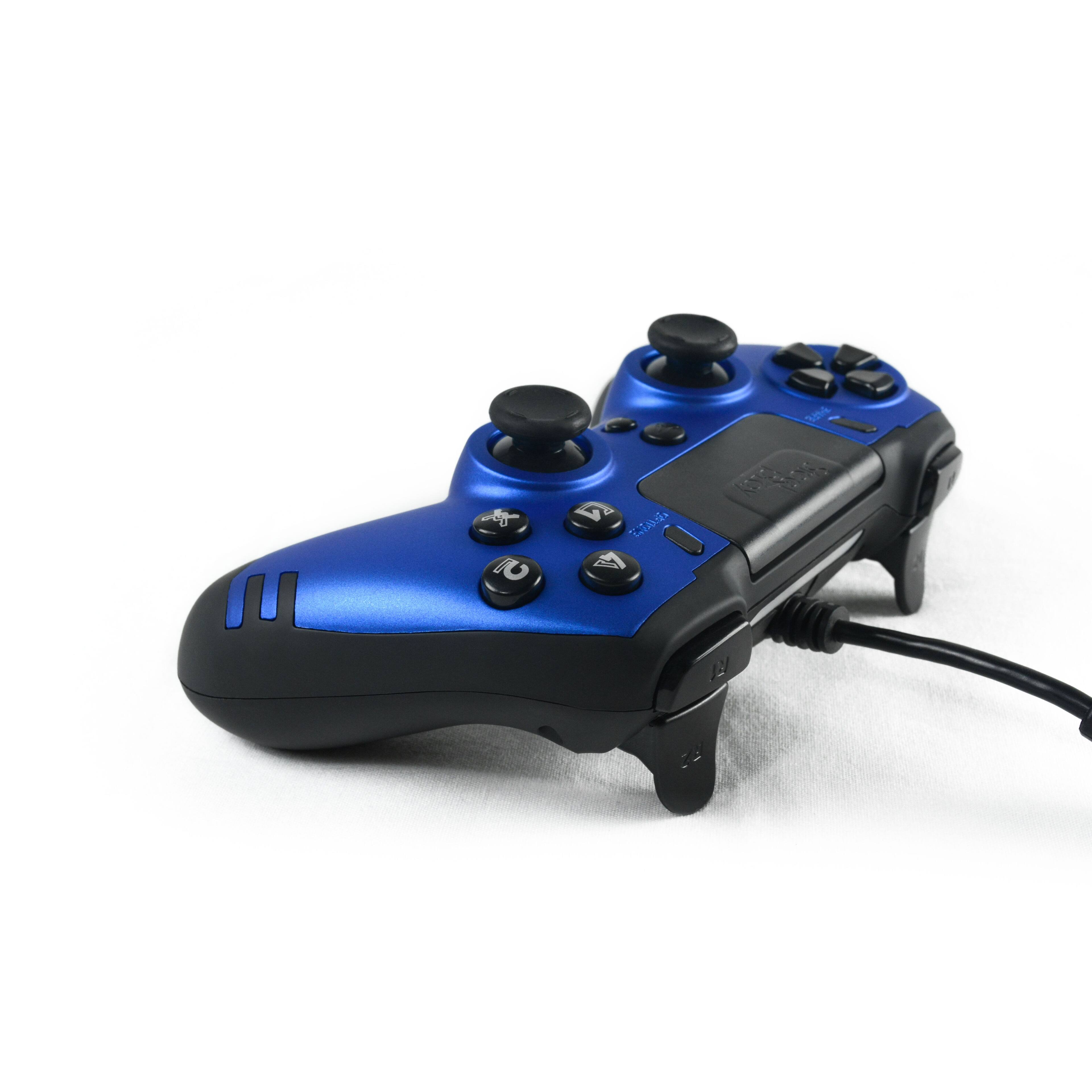 Left. Lexip - Lexip Wired PS4/PC Controller - Blue.