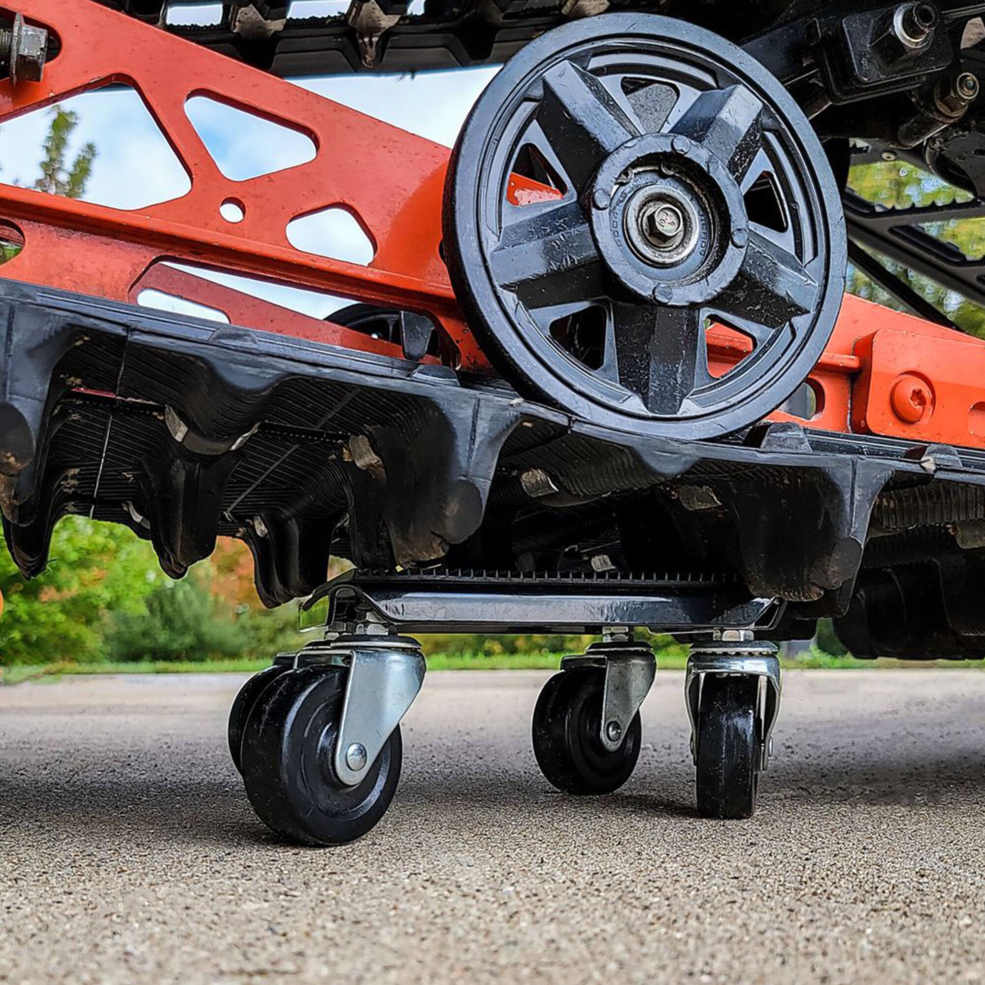 Alt View 3. Black Ice - Black Ice 3-Piece Snowmobile Dolly Set for Ski & Track Storage, 1500 Lb Capacity.