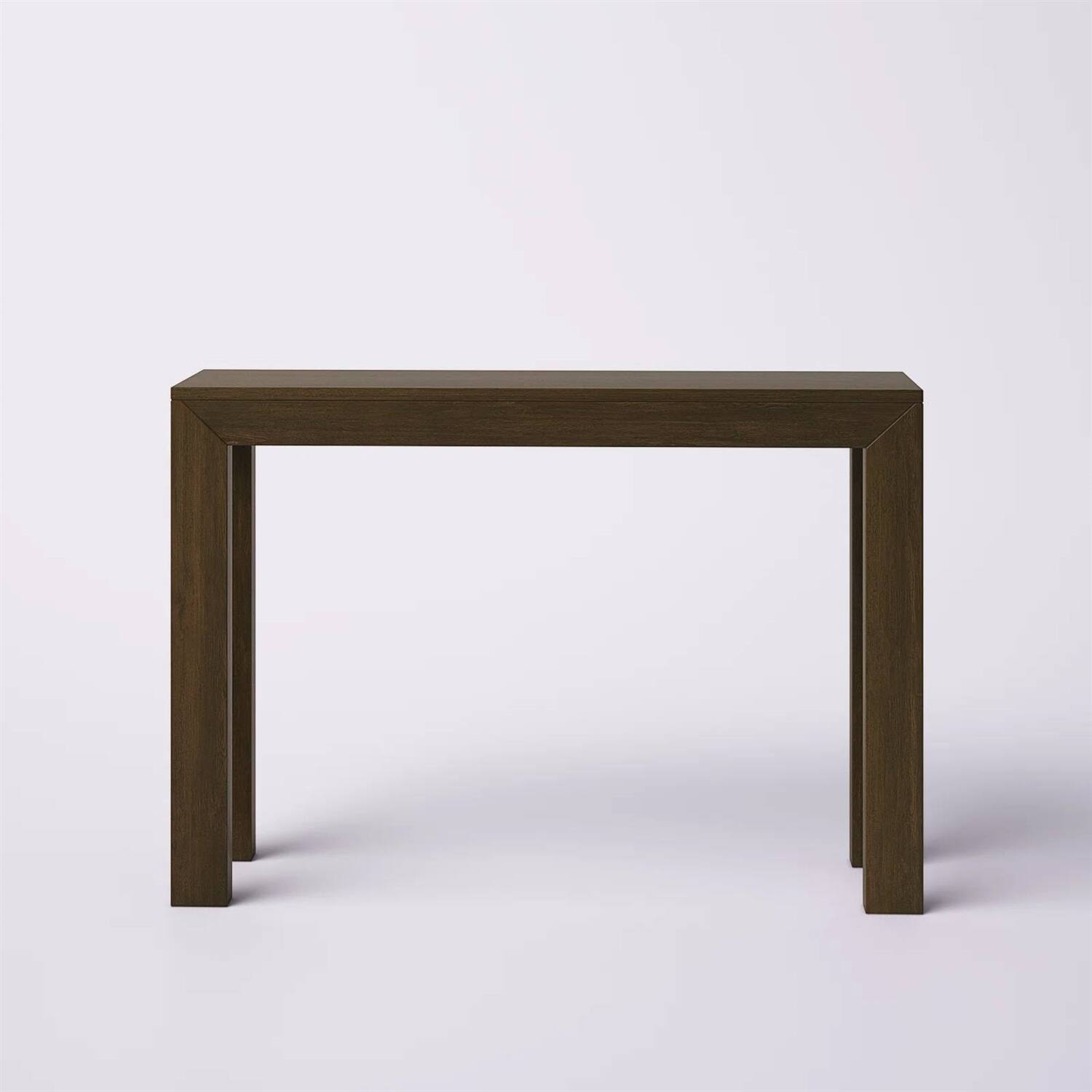 Angle. Hivvago - Solid Wood Modern Accent Console Table / Sofa Table in Dark Brown Walnut Finish - brown.