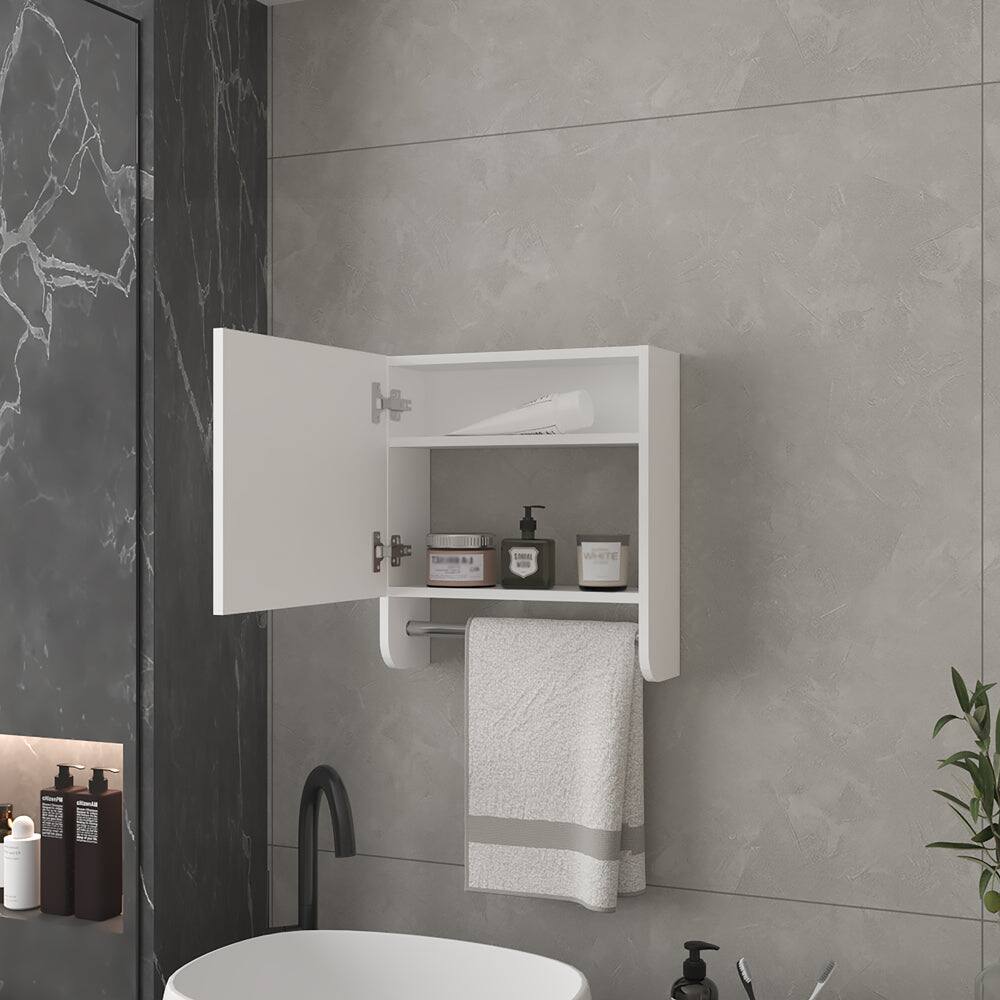 Back. Treevol Furniture - Ulysses Medicine Cabinet,Bathroom,White - White.