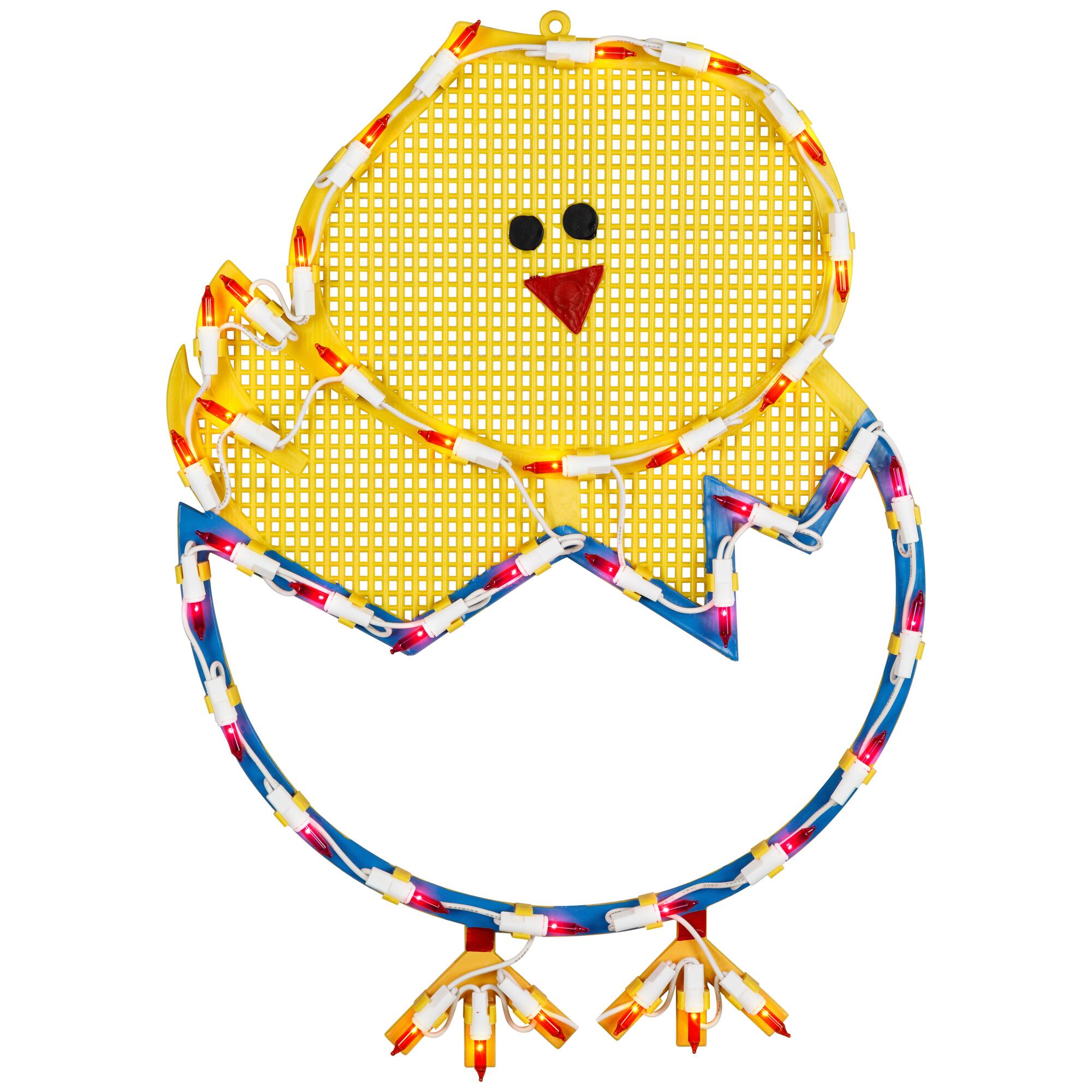 Alt View 1. Northlight - Lighted Hatching Baby Chick in Egg Easter Window Decoration - 17" - Yellow.