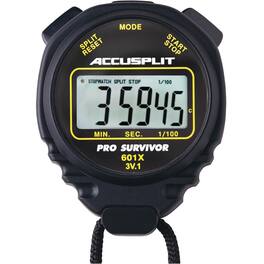 Accusplit - A601X Pro Survivor Stopwatch with Special Million Cycle Switches | Extra Large Display with Magnum XL Digits - Black
