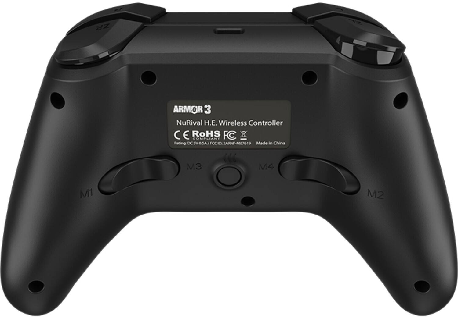 ZR ARMOR 3 NuRival H.E. Wireless Controller  
C E RoHS FC  
8 OMPLIANT Rating DC SVOSA/FCC SV O.SA  
FCC IC: 2ARNF-M07519  
Made in China  
M3 M.4 M1 M2