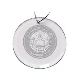 Jardine - Carthage Firebirds Team Logo 3'' Round Glass Ornament - Multicolor