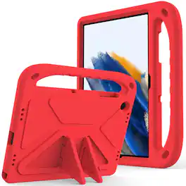 Dteck - For Samsung Galaxy Tab A11+ 2025/A9+ 2023 11-inch Rugged Case Kids Friendly EVA Handle Grip Kickstand Shockproof Cover - Red