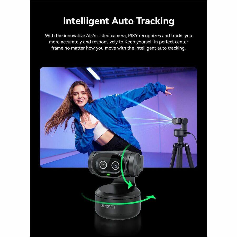 Intelligent Auto Tracking

With the innovative AI-Assisted camera, PIXY recognizes and tracks you more accurately and responsively to keep yourself in perfect center frame no matter how you move with the intelligent auto tracking.