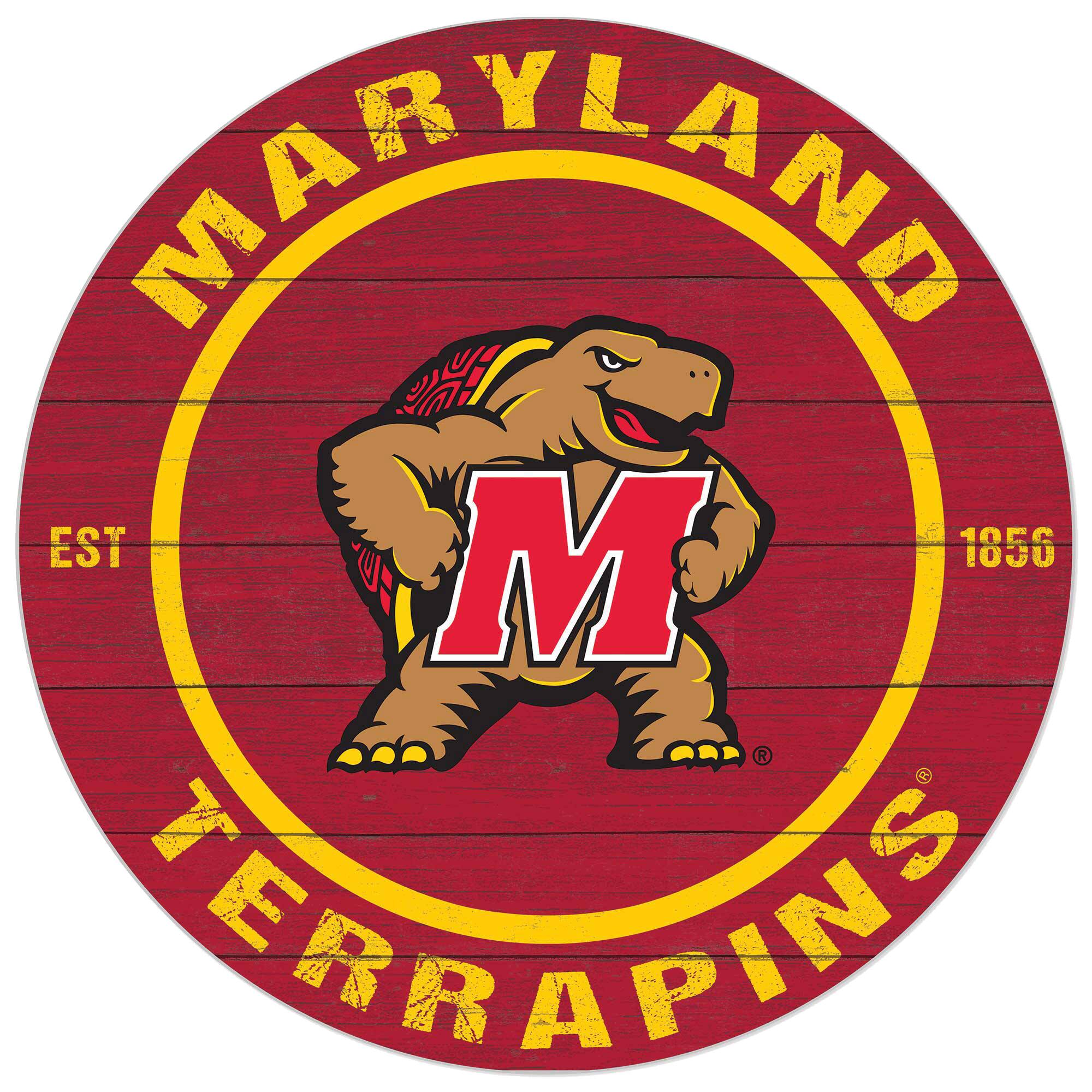 Maryland Terrapins 20'' x 20'' Indoor/Outdoor Circle Sign