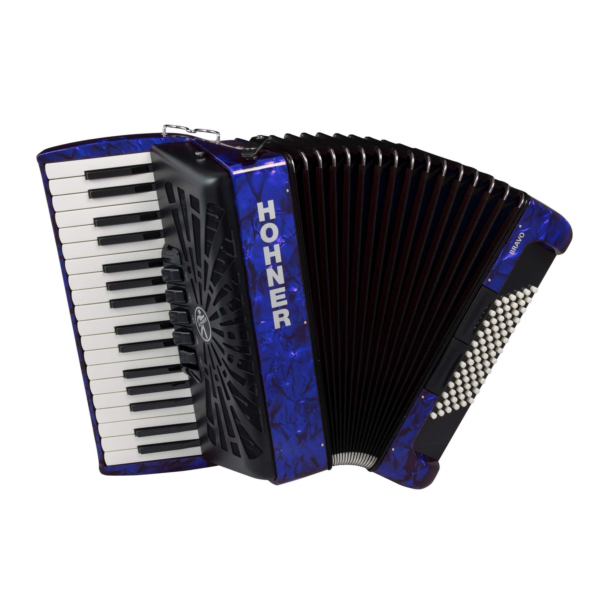 Hohner - Bravo III 72 Chromatic Piano Key Accordion (Pearl Dark Blue)