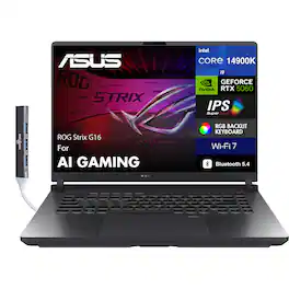 ASUS - ROG Strix G16 Laptop 16.0 WUXGA (Intel i9-14900HX, 16GB DDR5, 1TB PCIe SSD, Win 11 Pro) w/USB Hub - Eclipse Gray